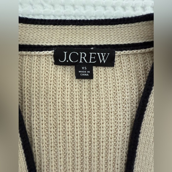 J Crew tipped varsity style cardigan XS - Picture 5 of 6